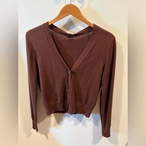NWT Halogen Brown V-Neck Cardigan